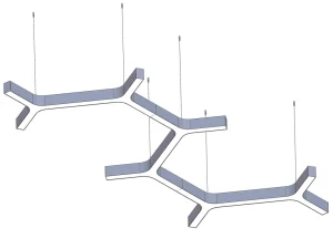 Branch Linear Suspension Lighting Customized LED Light For Office And Home