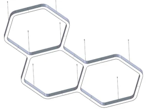 Hexagon Led Linear Light Customized LED Light For Shopping Mall